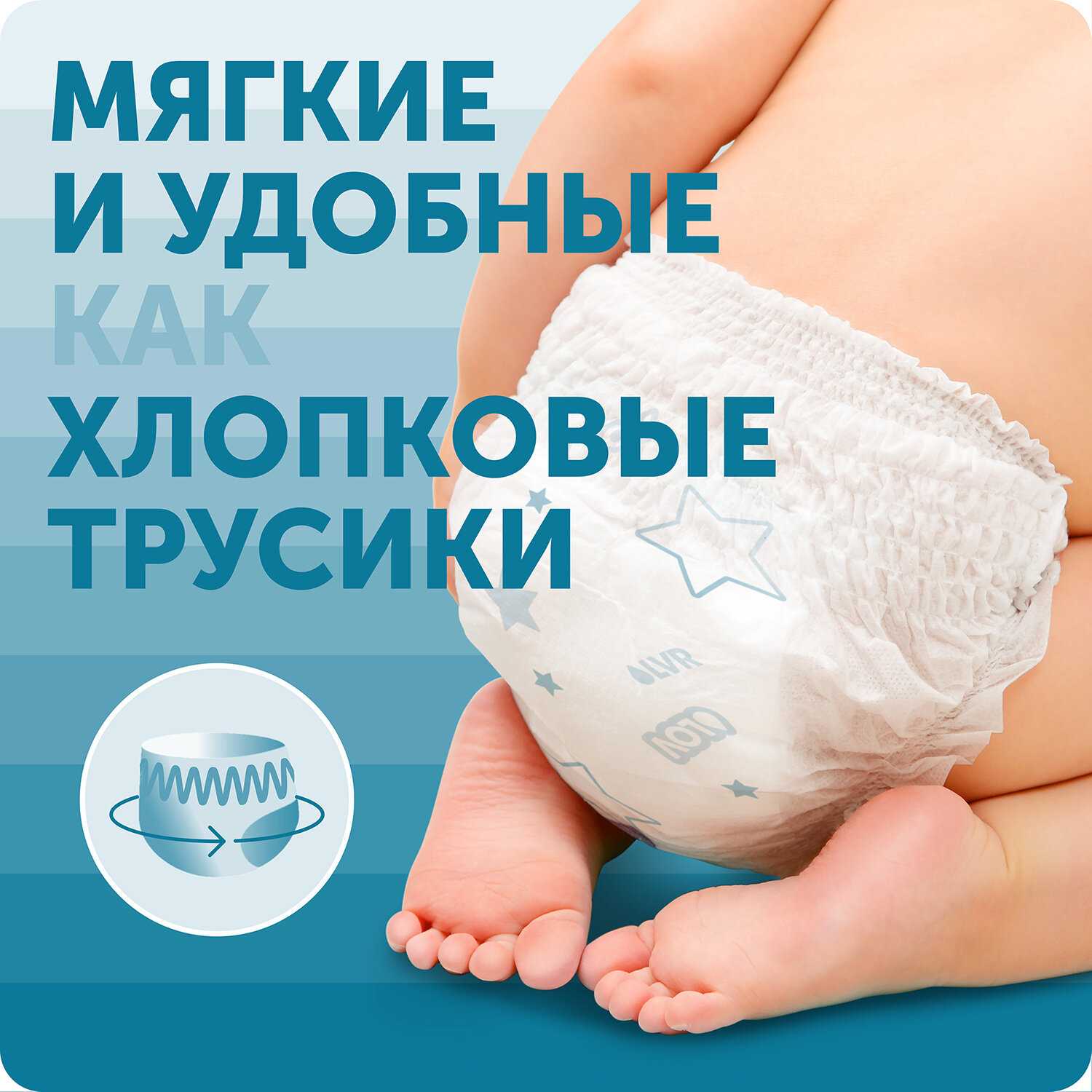Мегапак Трусики-подгузники HOT WIND ночные (219 шт/уп) фотография 7