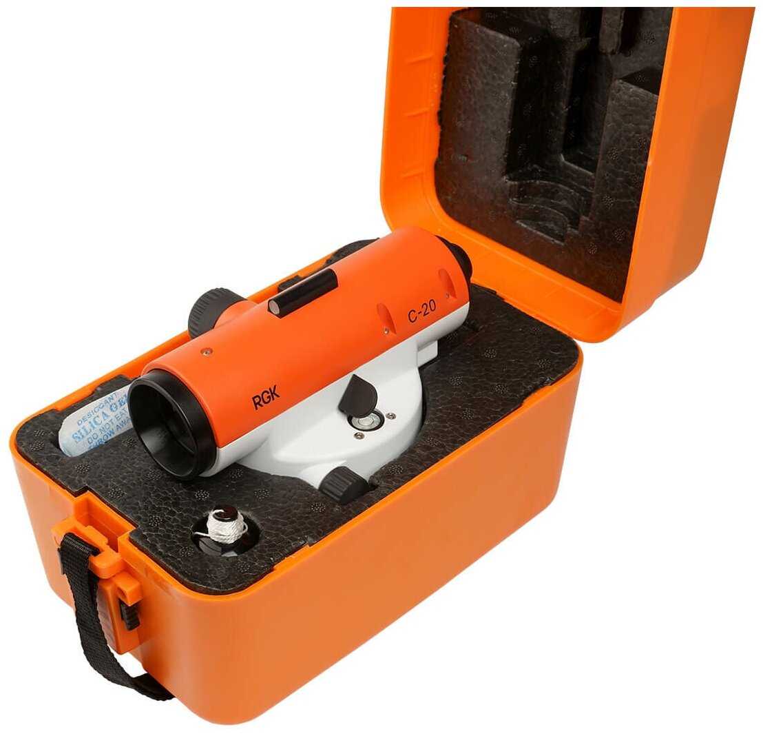 Оптический нивелир RGK C-20 + штатив S6-N + рейка AMO S4 с поверкой фотография 12