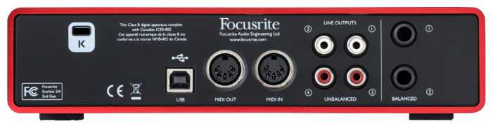 Внешняя звуковая карта Focusrite Scarlett 2i4 2nd Gen фотография 1