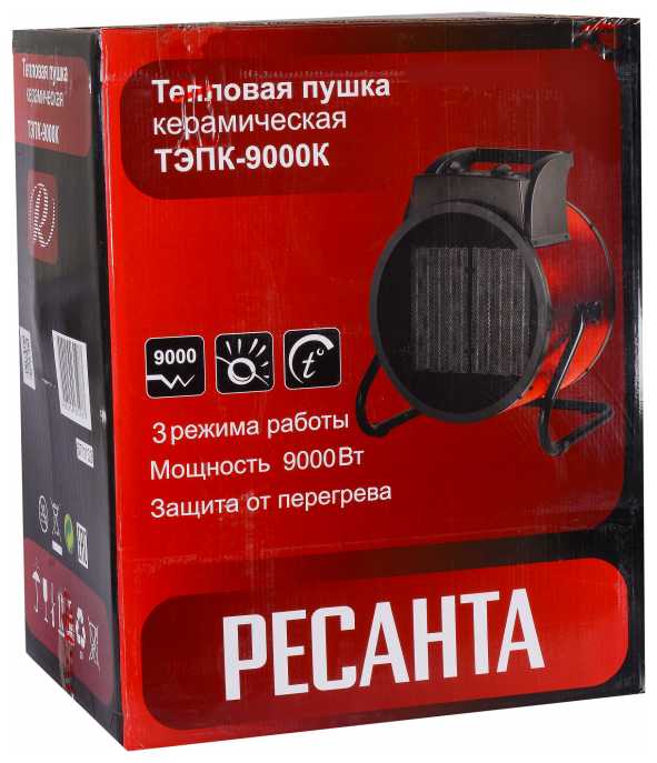 Электрическая тепловая пушка РЕСАНТА ТЭПК-9000K фотография 8
