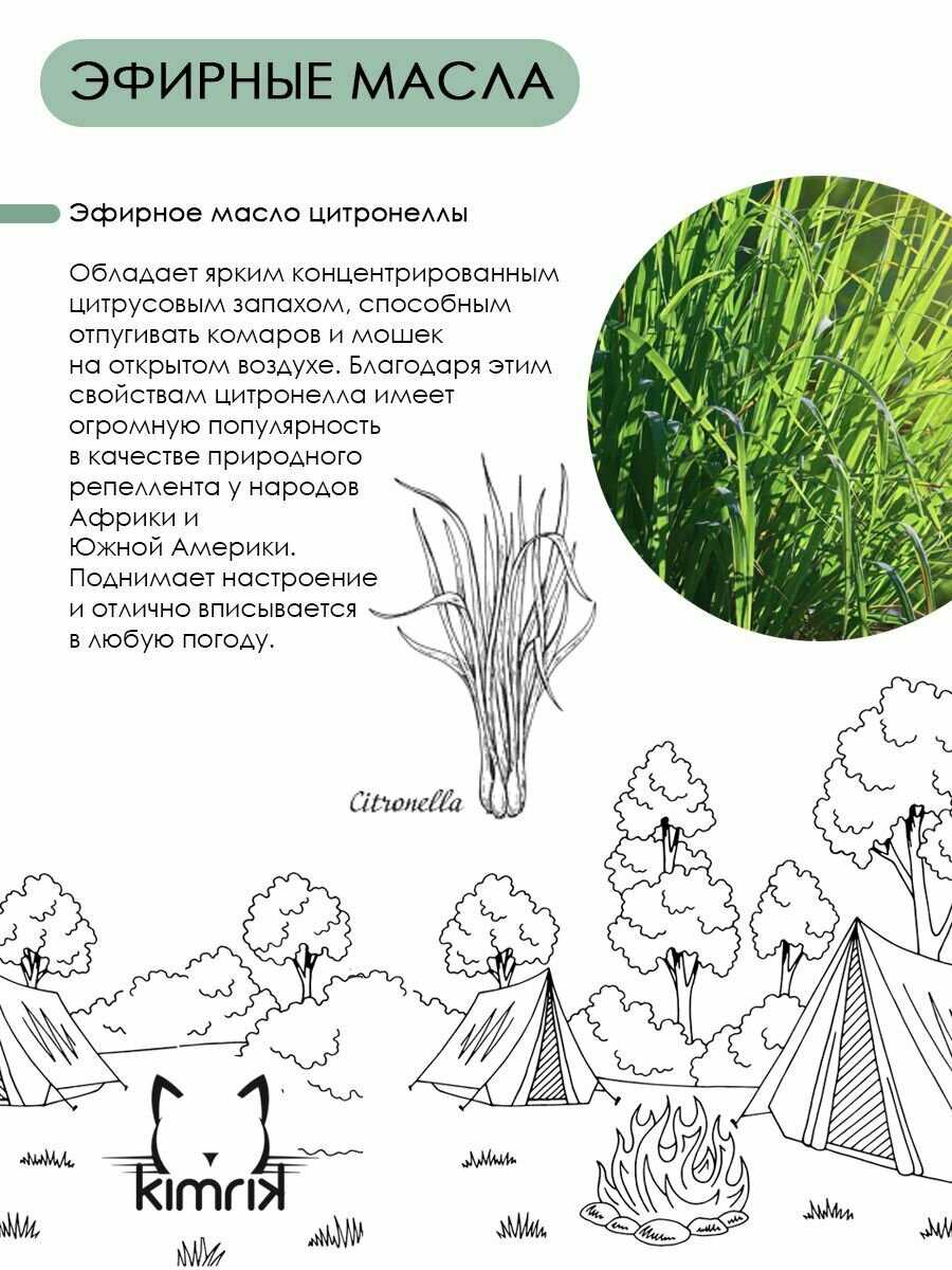 Защитный браслет от комаров и мошек тканевый универсальный (BLUE ZU-ZU) фотография 4