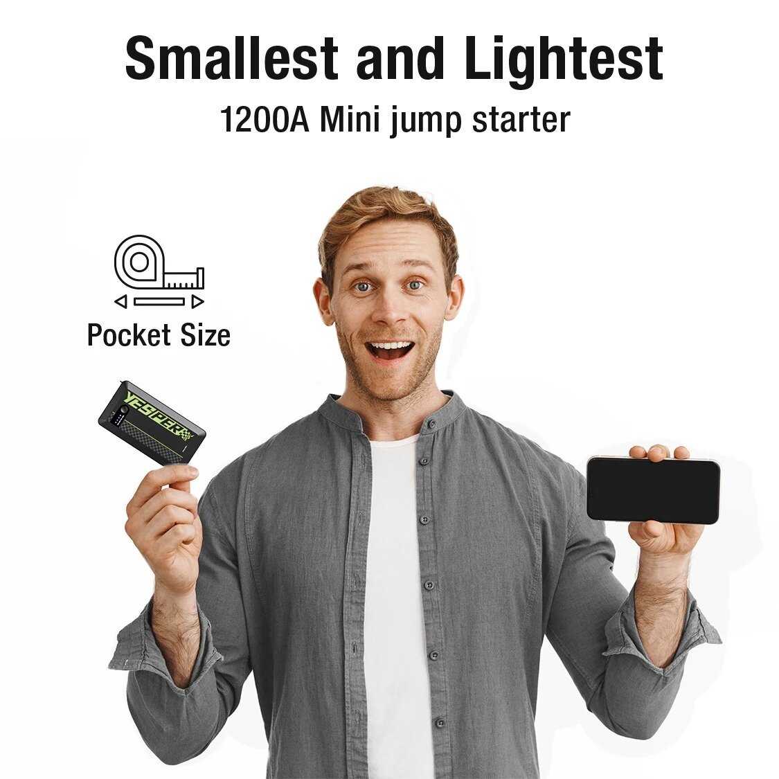 Пусковое устройство YESPER 20000mAh 3000A фотография 16