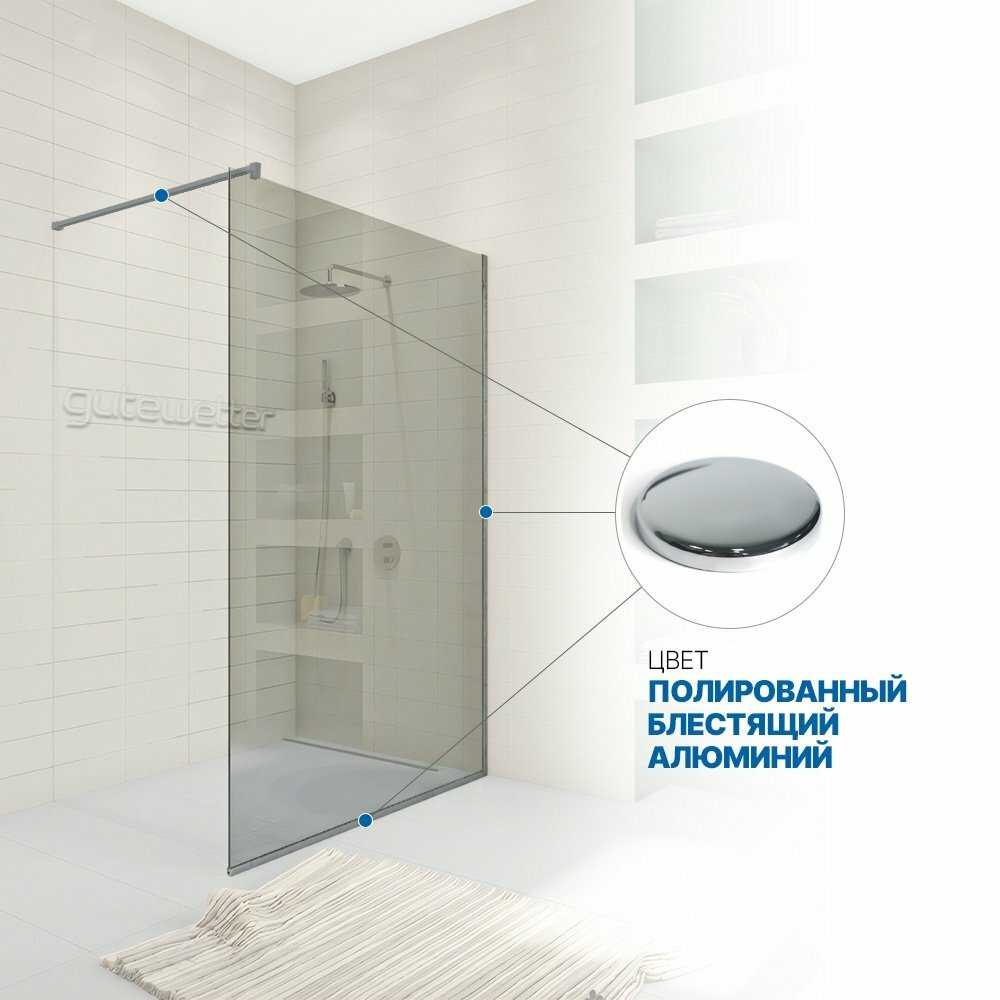 Душевая перегородка GWMPWA8STB 70x198 см, стекло закаленное 8 мм фотография 3