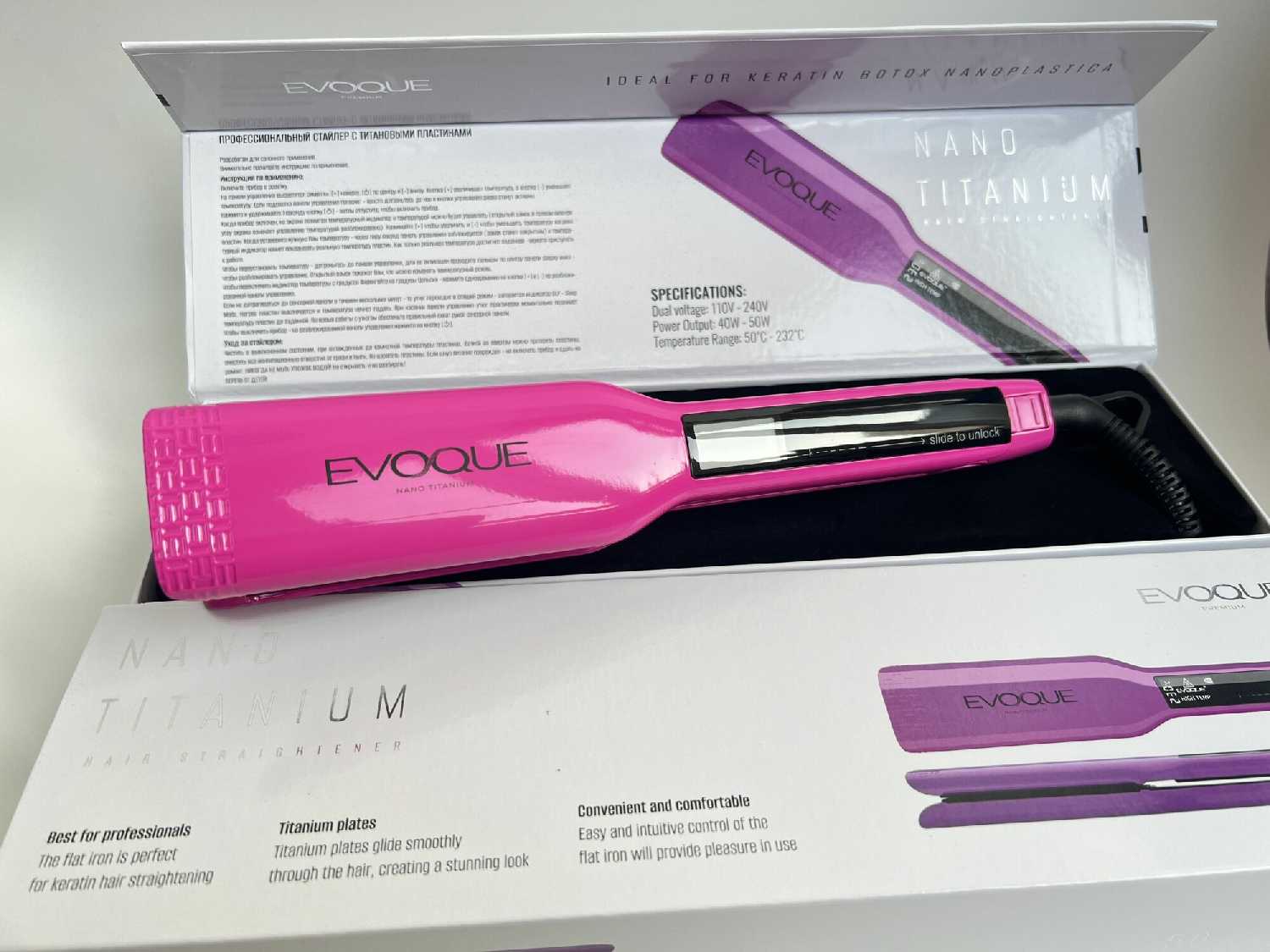 Выпрямитель EVOQUE Утюжок (TouchScreen Nano Titanium Wide) фотография 20
