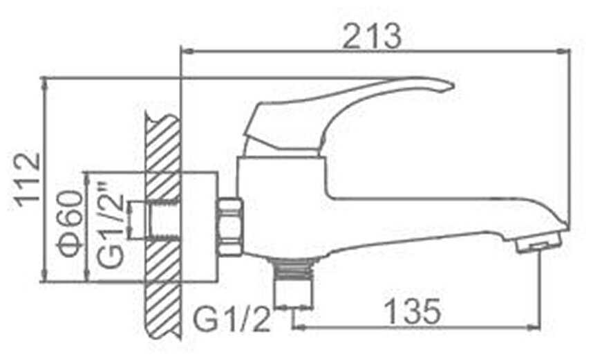 Смеситель LEDEME L3242 для ванны фотография 1