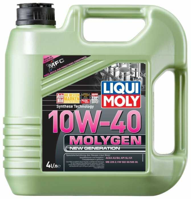 Синтетическое моторное масло LIQUI MOLY Molygen New Generation 10W-40 фотография 7