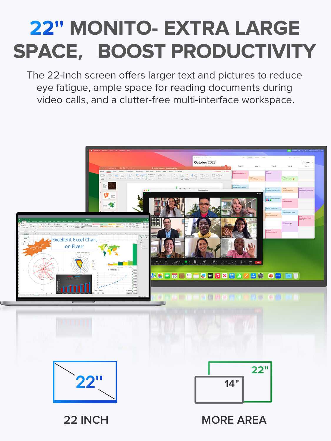 Портативный игровой монитор UPERFECT UMAX22 (2560x1440, 60 Гц, IPS) фотография 8