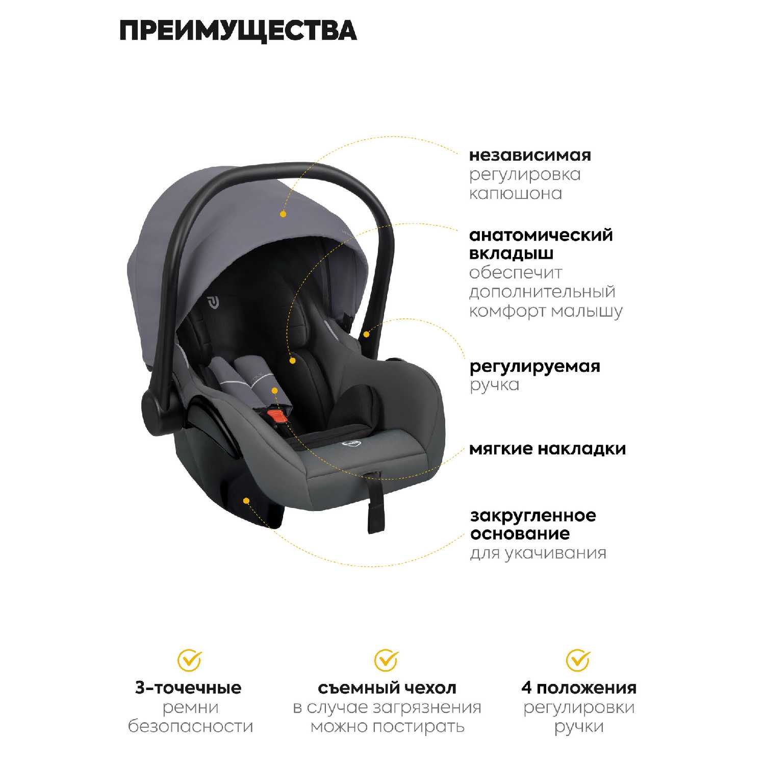 Коляска трансформер для новорожденных 3 в 1 Jovola Folk фотография 19