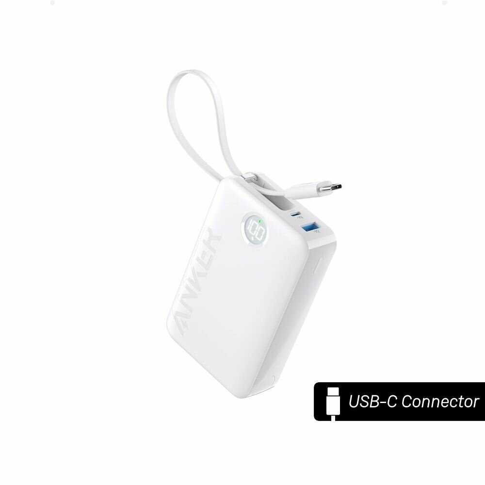 Внешний аккумулятор Anker 335 Power Bank Built-in USB-C Cable (20000mAh 22.5W) фотография 12