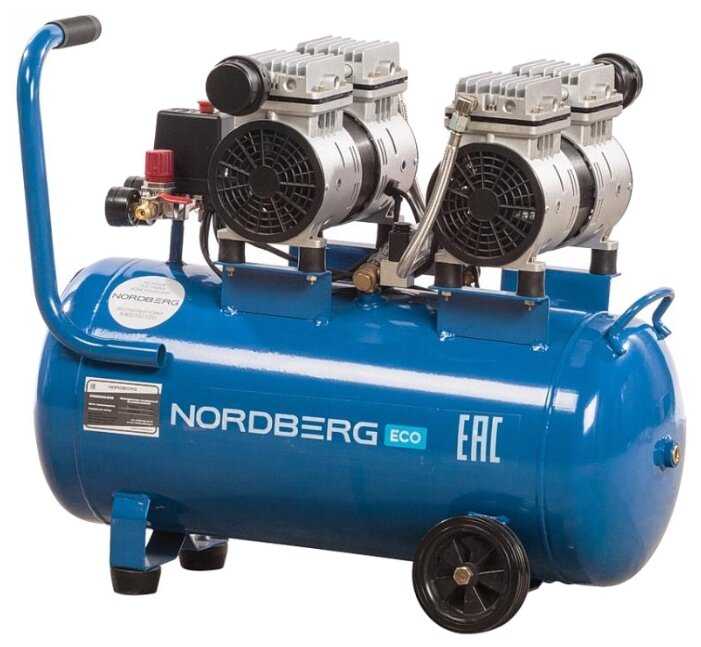 Компрессор безмасляный Nordberg ECO NCEO50/210, 50 л, 1.2 кВт