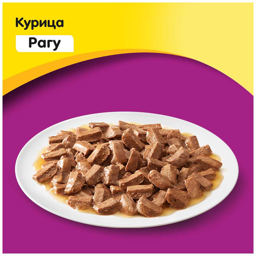 Корм для пожилых кошек Whiskas курица (кусочки в соусе) фотография 5