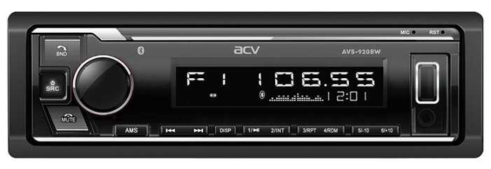 Автомагнитола ACV AVS-920BW, Bluetooth/поддержкой ACV RC и ACV Control/белая подсветка