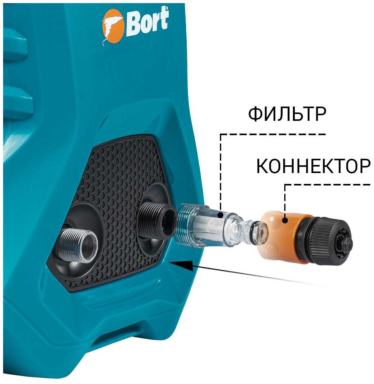 Мойка высокого давления Bort BHR-2000M-Pro, 150 бар, 450 л/ч фотография 3