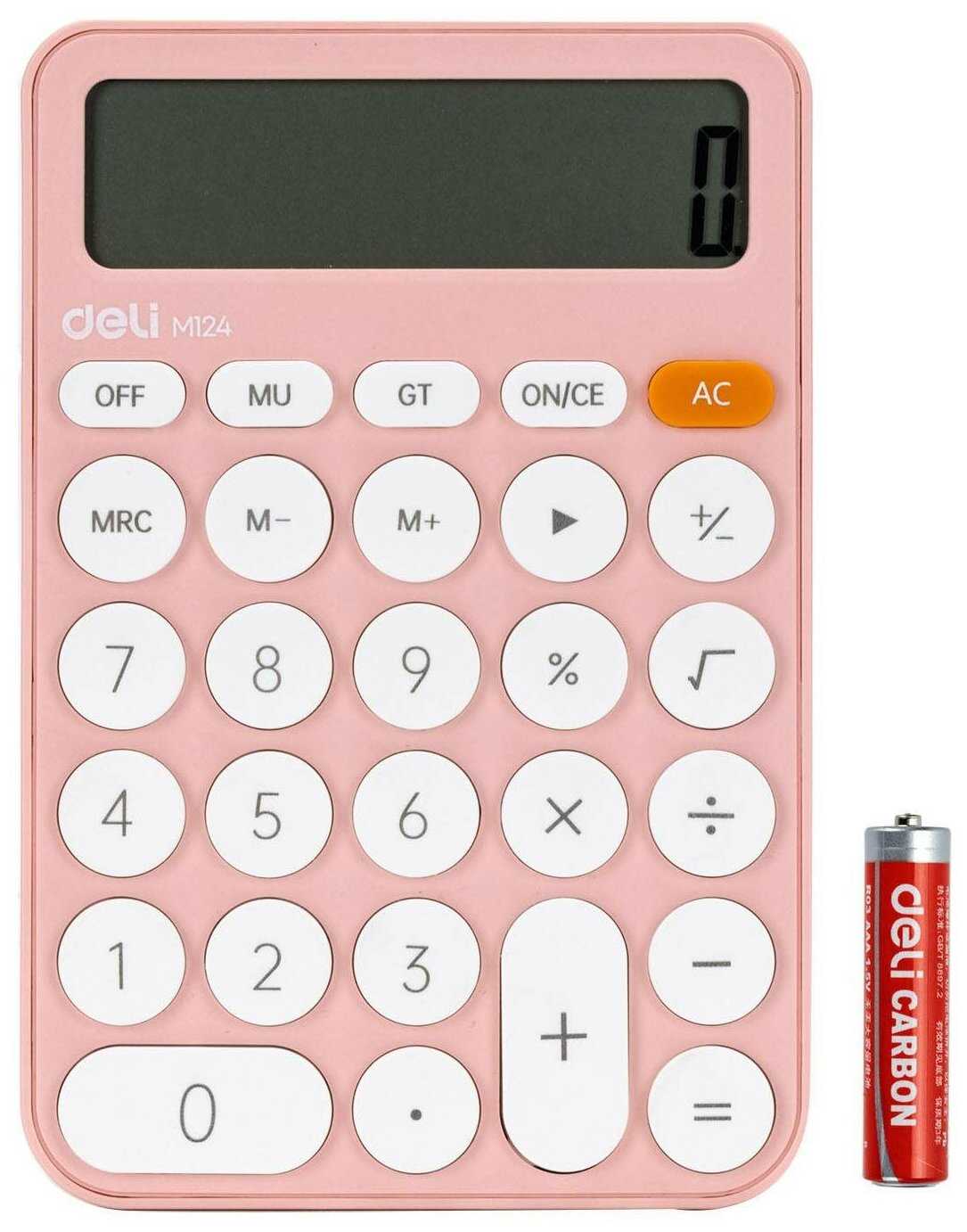 Калькулятор Deli EM124PINK