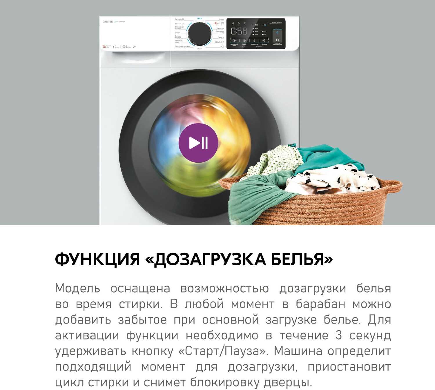 Стиральная машина CENTEK CT-1921 фотография 2