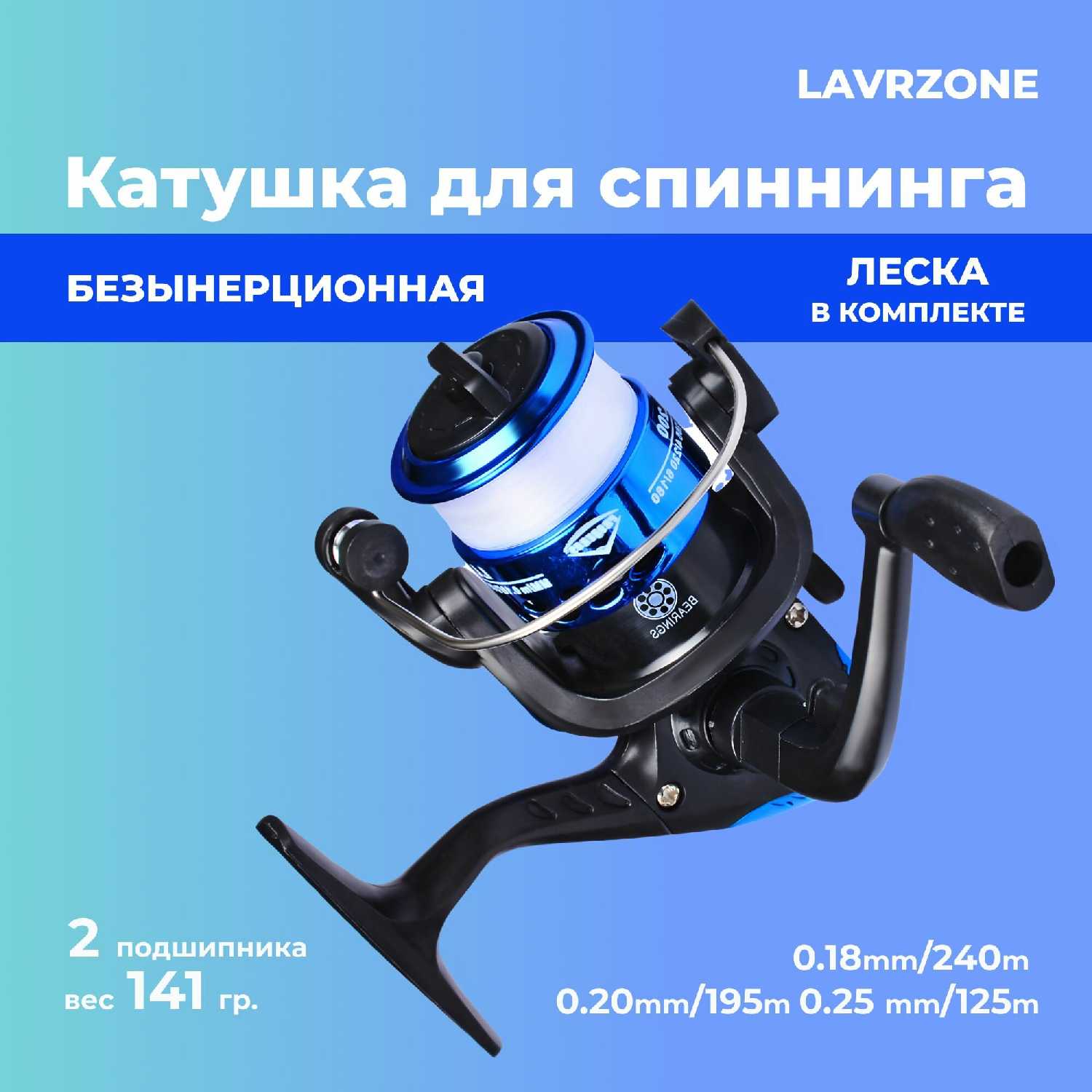 Катушка рыболовная LAVRZONE Катушка безынерционная