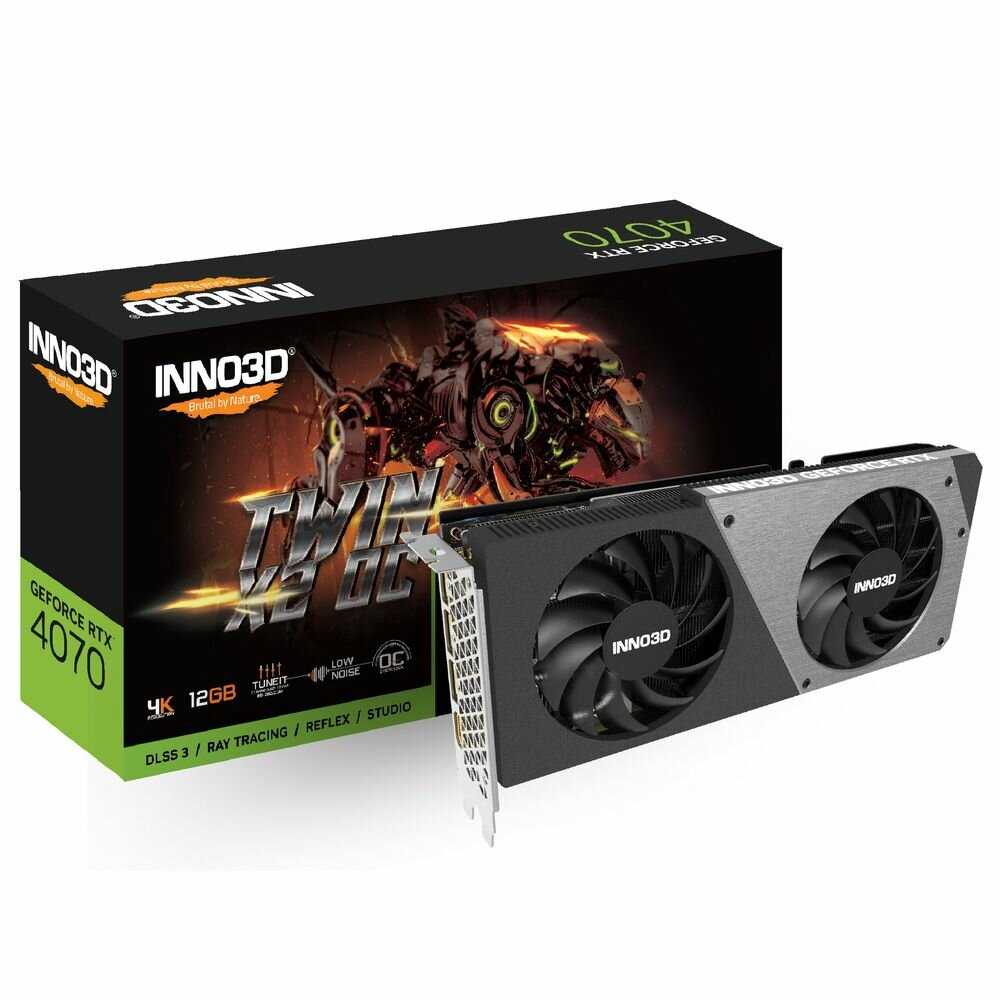 Видеокарта INNO3D RTX4070 TWIN X2 OC (12GB)