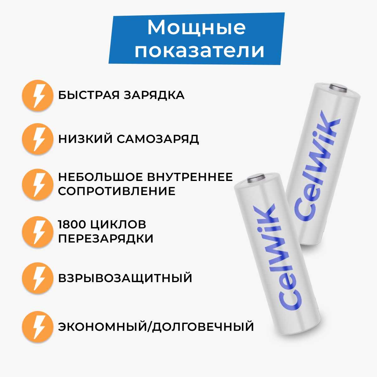 Аккумуляторные батарейки CelWik 1100 mAh AAA (Ni-MH) фотография 11