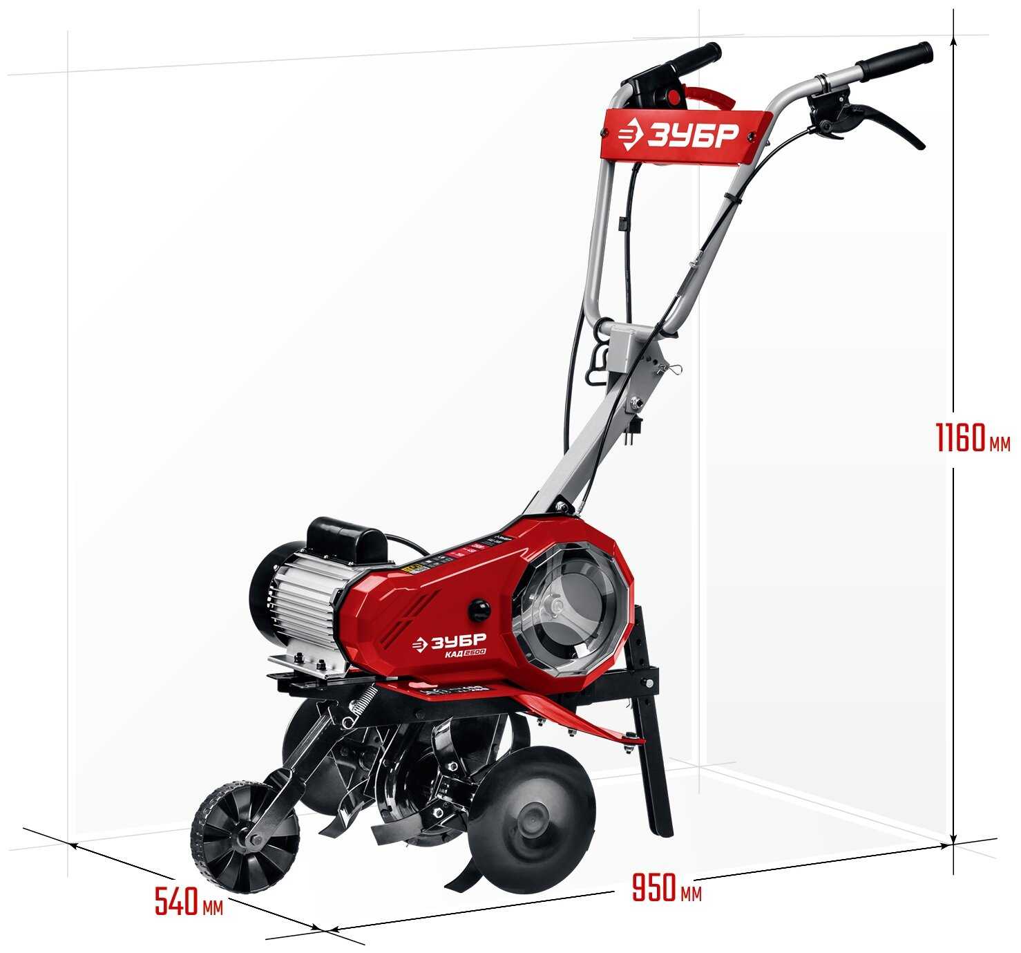 Культиватор электрический ЗУБР КАД-2500, 2500 Вт фотография 4