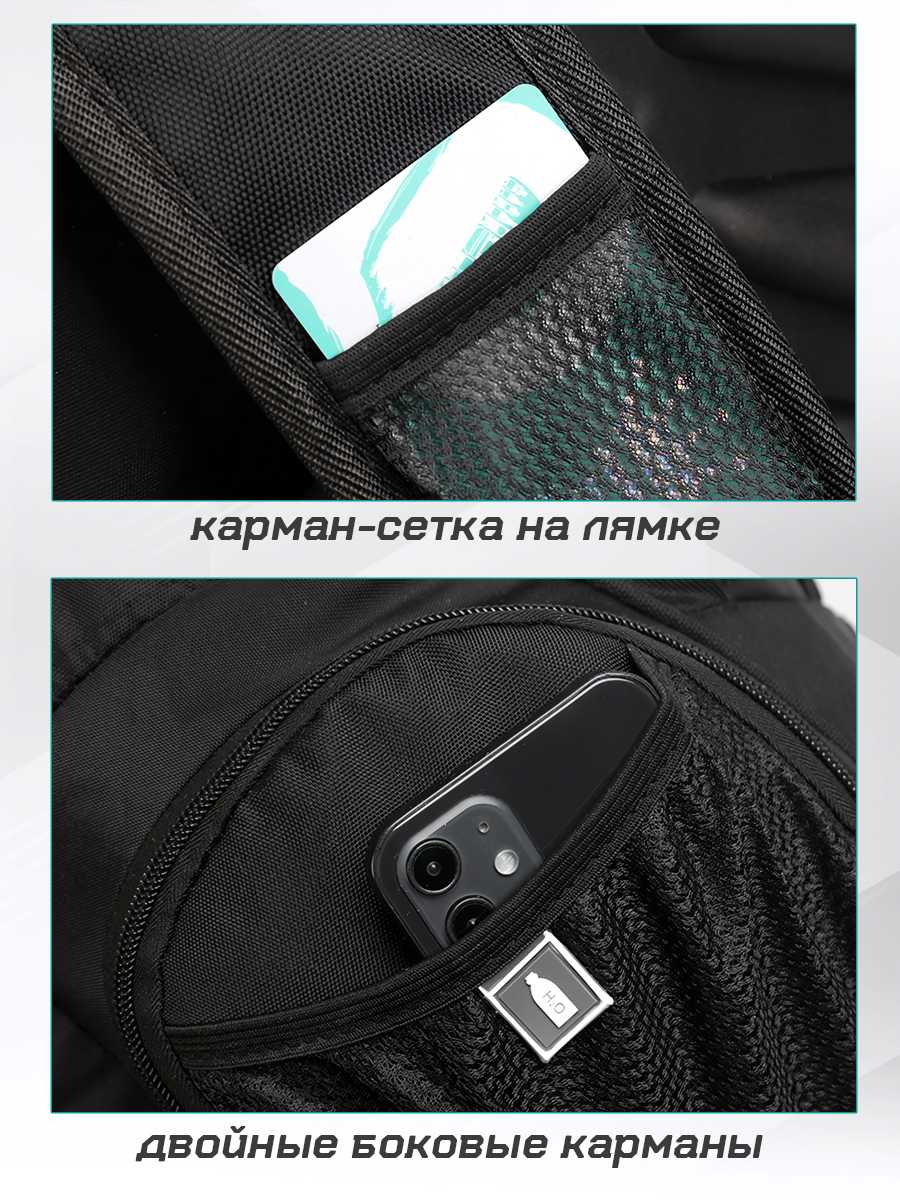 Рюкзак мужской городской школьный с кодовым замком и USB фотография 10