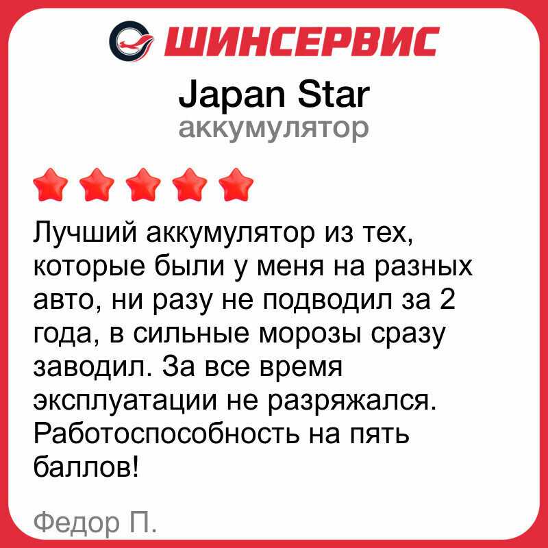 Автомобильный аккумулятор Japan star 56066 (60 Ач) фотография 2