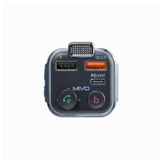 Автомобильный FM-трансмиттер MIVO MF-02 / Bluetooth / громкая связь / FM-модулятор / MP3-проигрывателель фотография 4