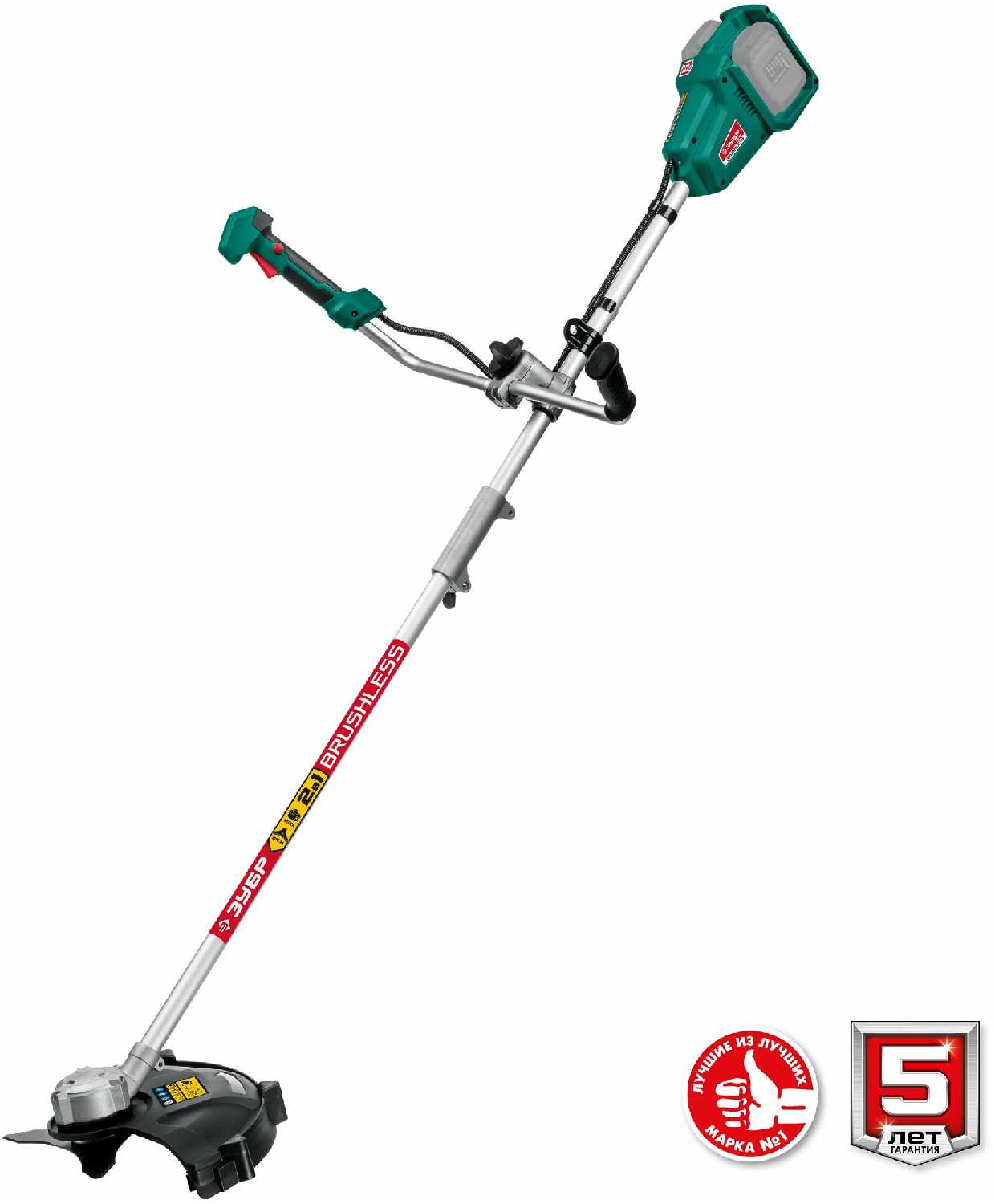 Триммер аккумуляторный садовый ЗУБР ТАБ-365-22 [бесщеточный, 2х18В АКБ (2Ач)] фотография 2