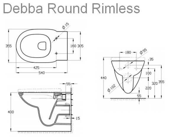 Чаша унитаза подвесная Roca Debba 346998000 с горизонтальным выпуском фотография 5