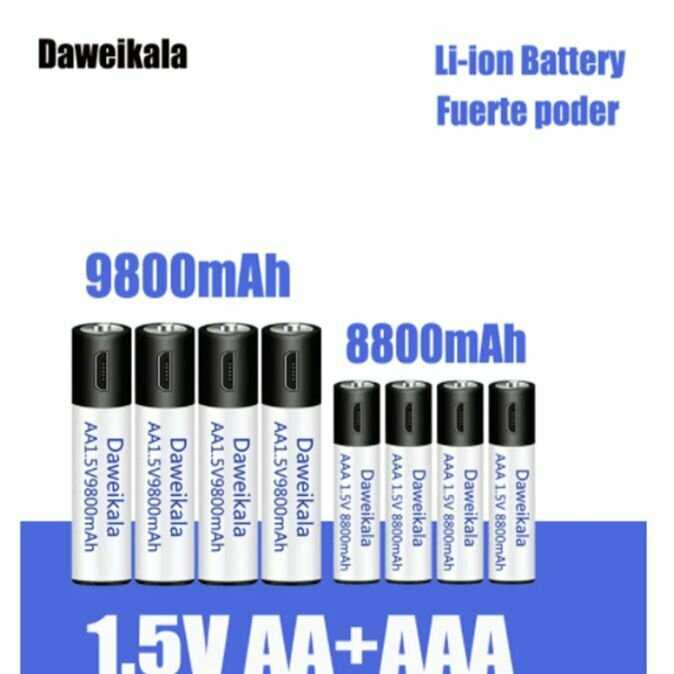 Комплект 2шт DaweikaLa Аккумуляторная батарейка AAA (8800 мАч) фотография 6