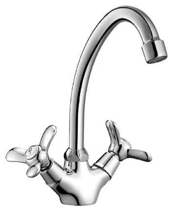 Смеситель для кухни (мойки) Rossinka Silvermix Q02-71, вентильный