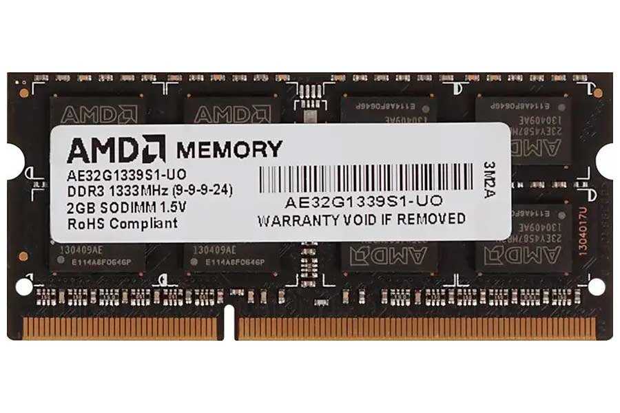 Оперативная память AMD 2 ГБ DDR3 SODIMM (R332G1339S1S-UO) фотография 10