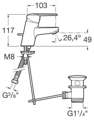 Смеситель для раковины (умывальника) Roca Victoria 5A3025C04, рычажный фотография 1