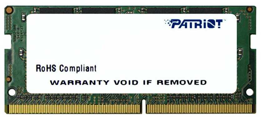 Оперативная память Patriot Memory SL 4 ГБ DDR4 SODIMM (PSD44G213381S)