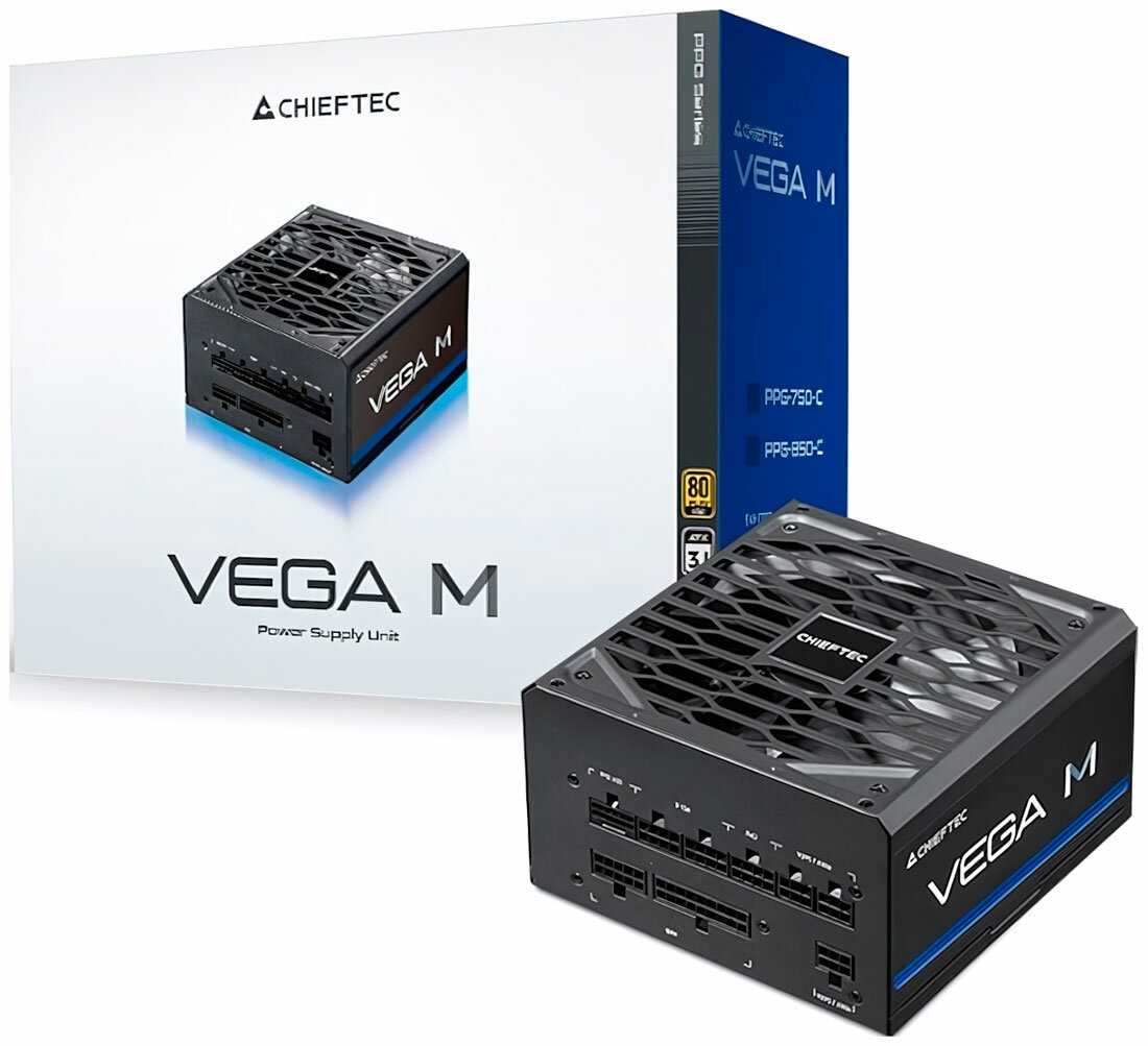 Блок питания Chieftec Vega M [PPG-750-C] [750W, 80+ Gold, ATX 3.1] фотография 6