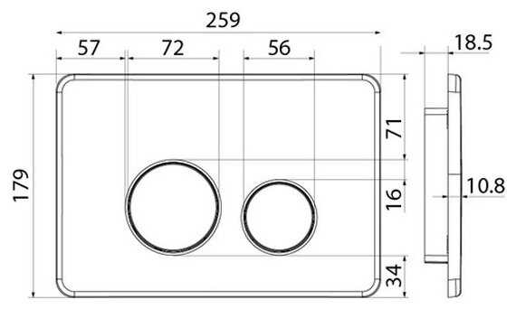 Кнопка смыва IDDIS Unisteel 010 UNS10S0I77 фотография 4
