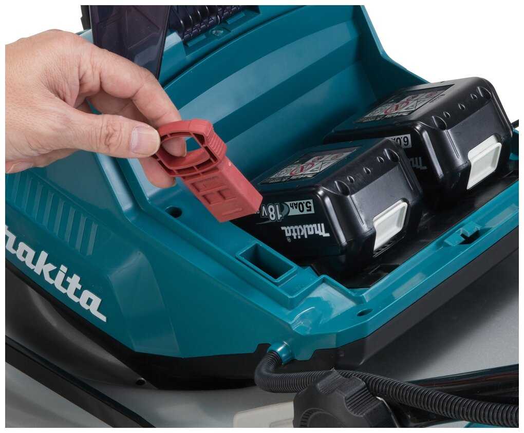 Аккумуляторная газонокосилка Makita DLM460PT2, 5 А·ч, с АКБ, 46 см фотография 1