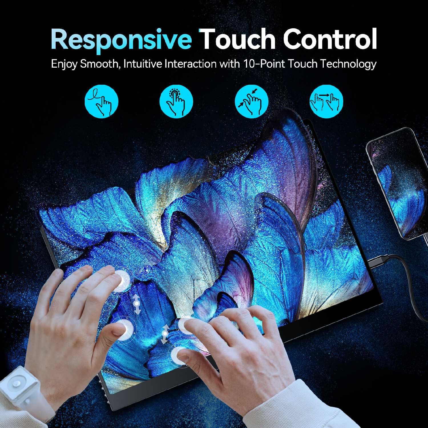 Портативный сенсорный монитор UPERFECT UColor O2 Touch (2880x1800, 120 Гц, OLED) фотография 17