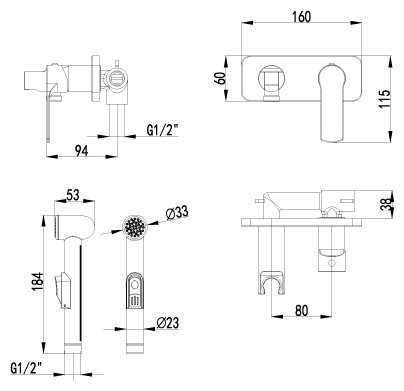 Смеситель с душевой лейкой Lemark Plus Grace LM1519C, фотография 1
