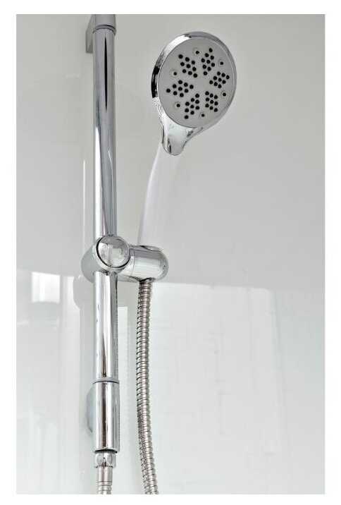 Душевая кабина Deto 4512 L N без крыши с подсветкой и гидромассажем высокий поддон 120см*80см фотография 2