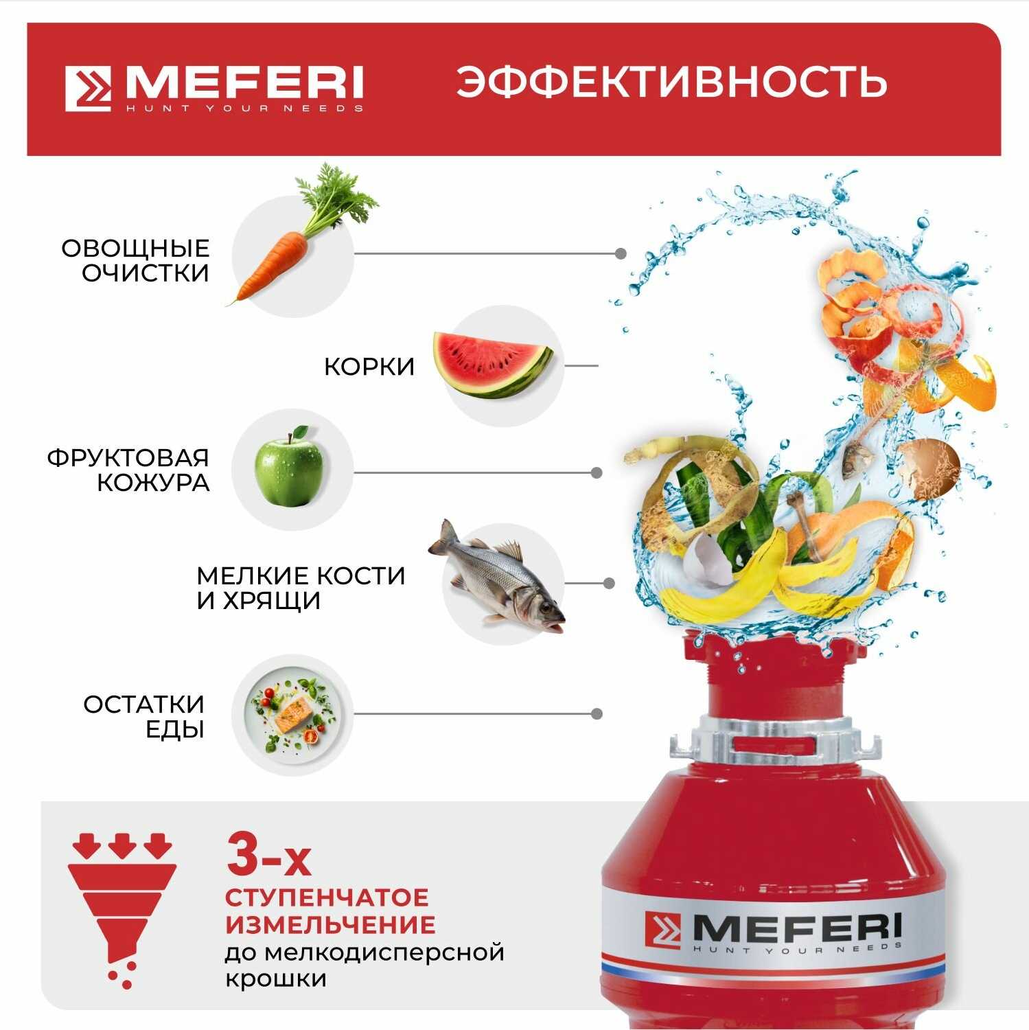 Измельчитель пищевых отходов MEFERI PUSH COMFORT (MFD560) фотография 21