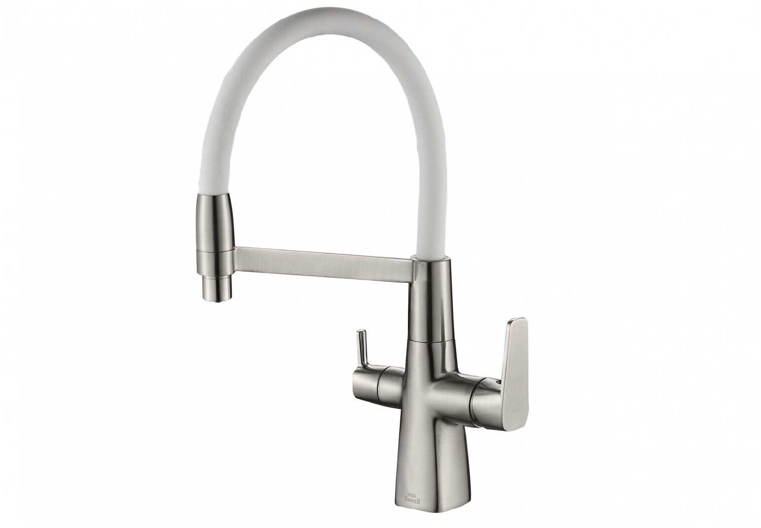 Смеситель для кухни (мойки) STEEL HAMMER SH 818 SATIN, рычажный
