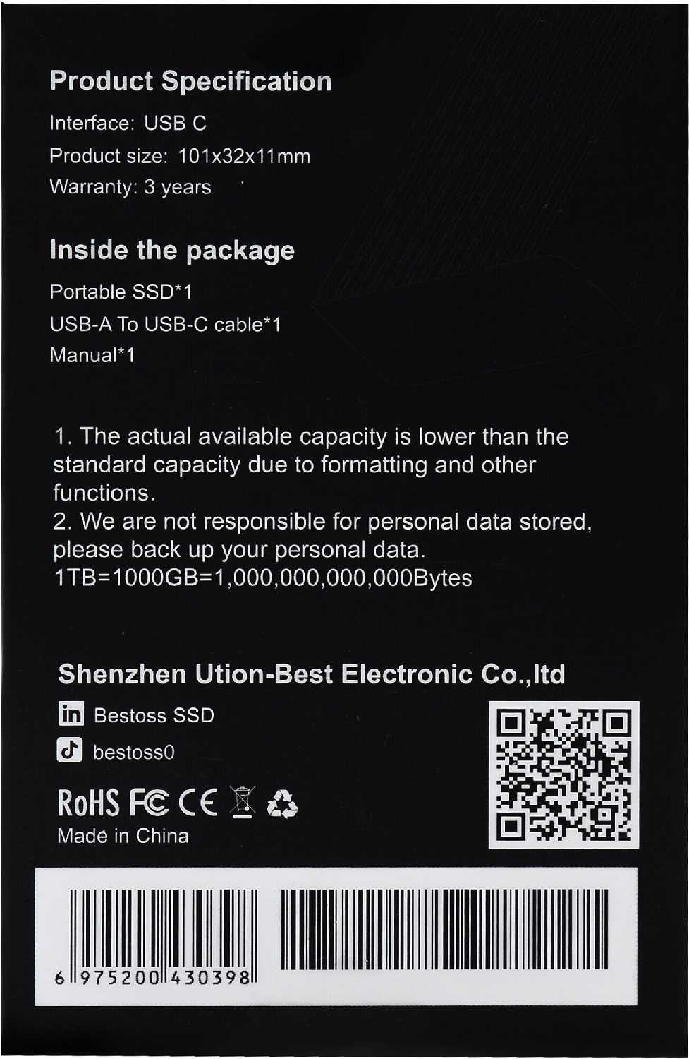 Внешний жесткий диск SSD External USB M.2 NVMe USB Type-C (512 Гб) фотография 17
