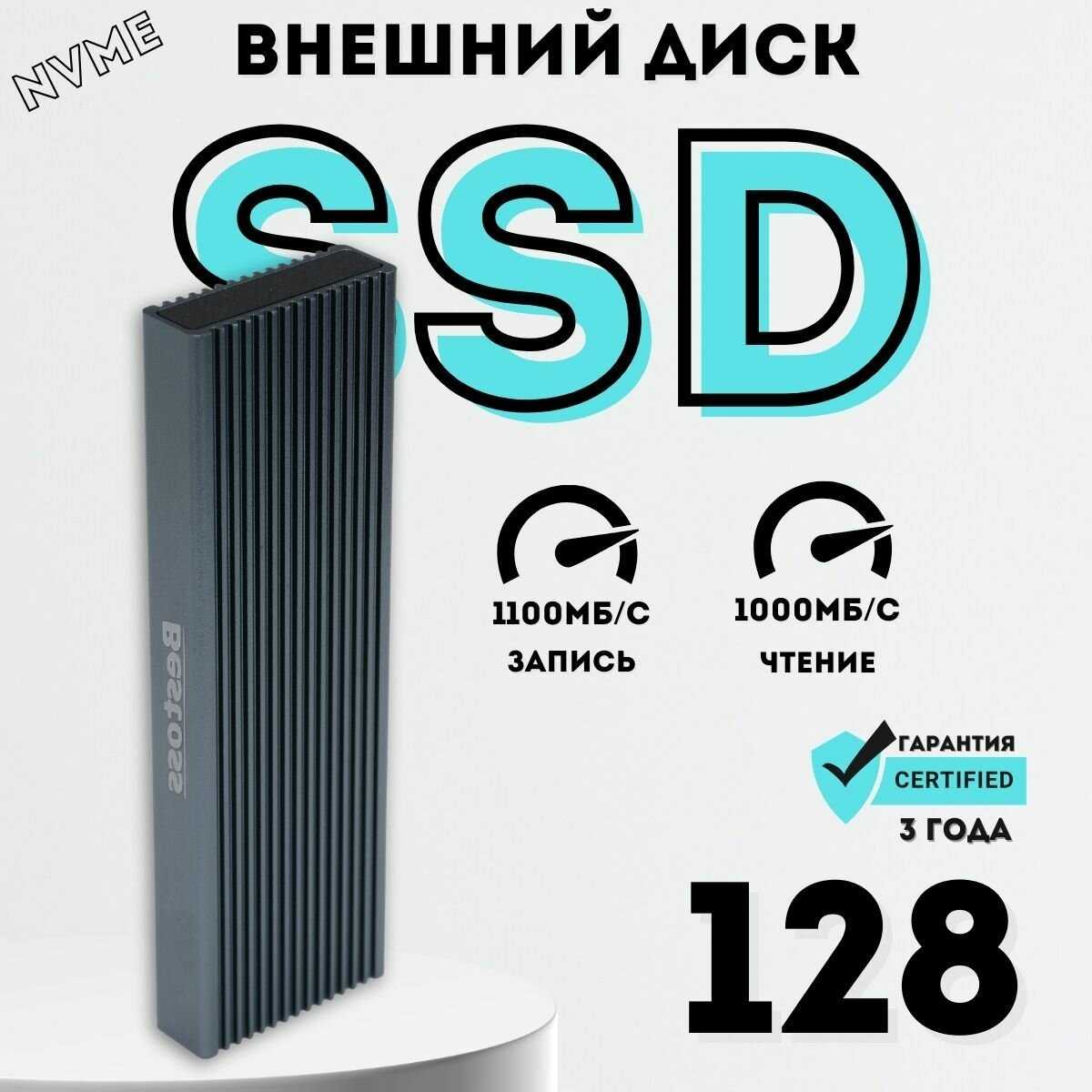 Внешний жесткий диск SSD External USB M.2 NVMe USB Type-C (512 Гб) фотография 18