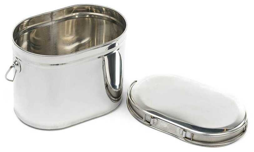 Котелок низкий 3,3 л крышка с ручками фотография 18