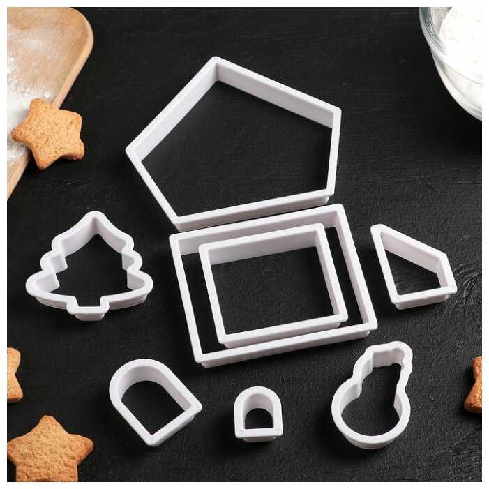 Форма для печенья Доляна Пряничный домик 4328420, 8 шт. фотография 1