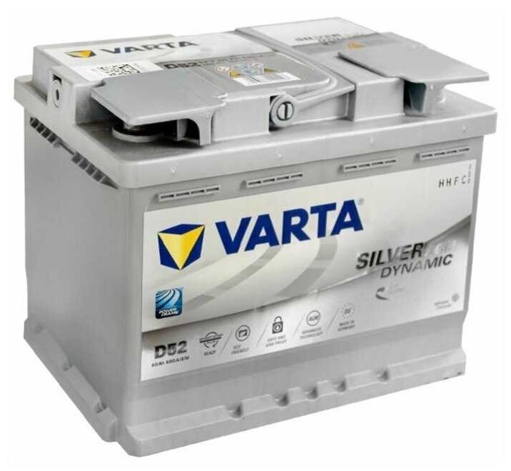 Аккумулятор для спецтехники VARTA Silver Dynamic AGM D52 (560 901 068) фотография 2
