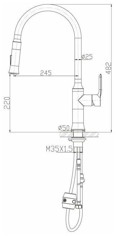 Смеситель для душа BelBagno BB-LAM38-IN фотография 1