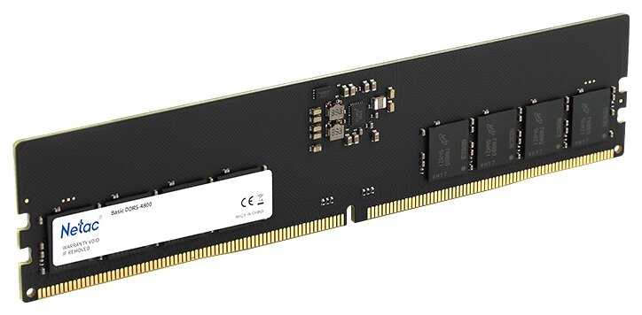 Оперативная память Netac Basic 8 ГБ DDR5 DIMM CL40 (NTBSD5P48SP-08) фотография 2