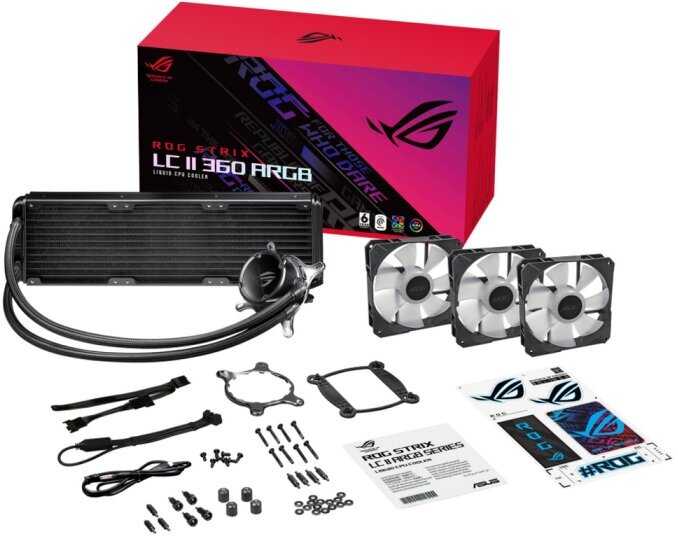 Система жидкостного охлаждения ASUS ROG STRIX LC II 360 ARGB фотография 13