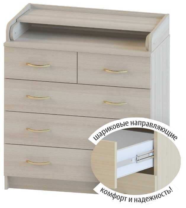 Пеленальный комод Атон Мебель Сириус 80/5 ЛДСП фотография 18